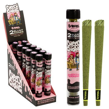 G-Rollz | Cheech & Chong™ 2x Terpene Infused Blunt Cones 'Strawberry Cheesecake'