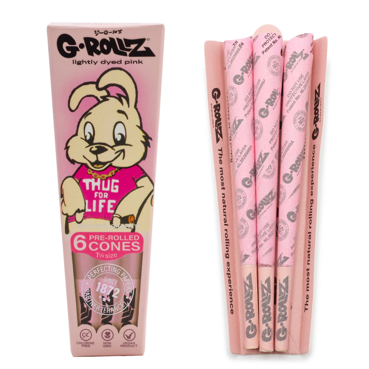 G-Rollz | Banksy Graffiti "Thug for Life" 1 Pink - 6 '11⁄4' Cones