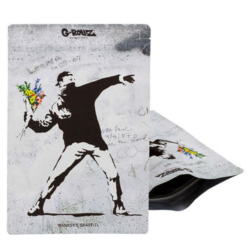 G-Rollz | Chivato antiolores hermético. 'Banksy's Graffiti 'Flower Thrower'200x300mm.