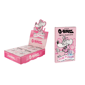 G-Rollz | Banksy's Graffiti "Livin' The 1 Dream" Pink - 50 '1/4' Papers + Tips & Tray