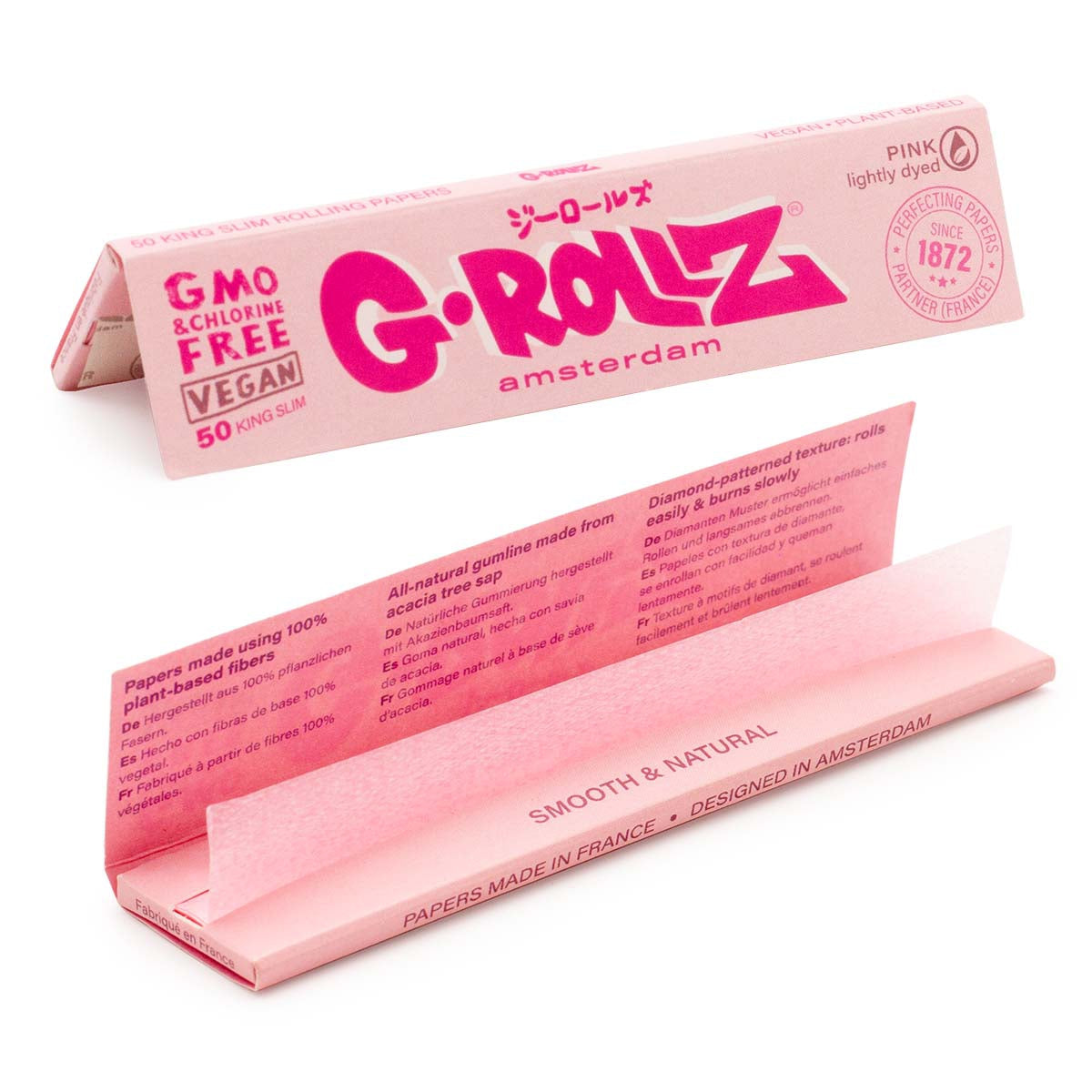 G-Rollz | Lightly Dyed Pink - 50 KS Slim Papers