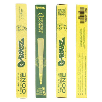 G-Rollz | KS Bamboo Unbleached Pre-Rolled Single Cones