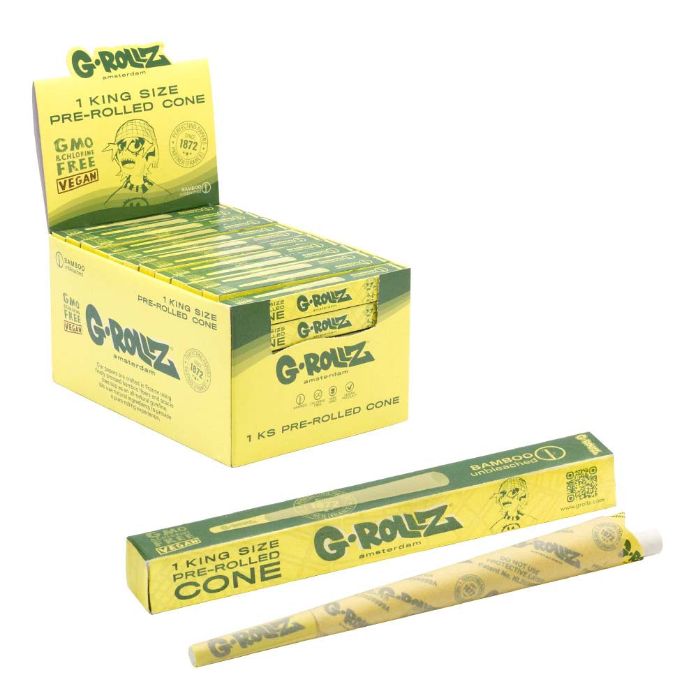 G-Rollz | KS Bamboo Unbleached Pre-Rolled Single Cones