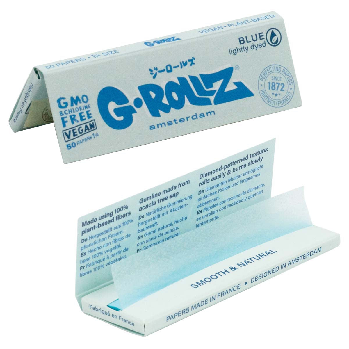 G-Rollz | Lightly Dyed Blue - 50 '11⁄4' Papers