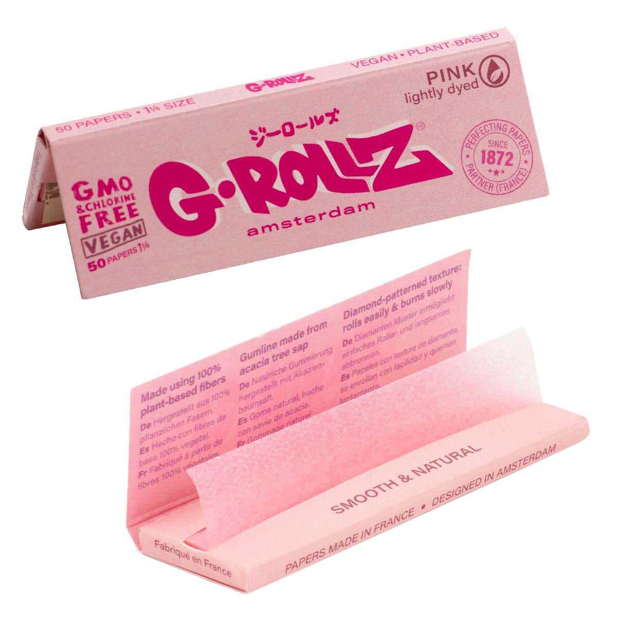 G-Rollz | Lightly Dyed Pink - 50 '11⁄4' Papers