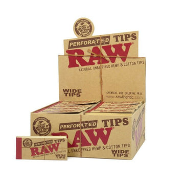 RAW WIDE TIPS PERFORATED 1X50