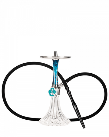 SHISHA EPOX 360 SILVER GLOW IN THE DARK BLUE 36CM